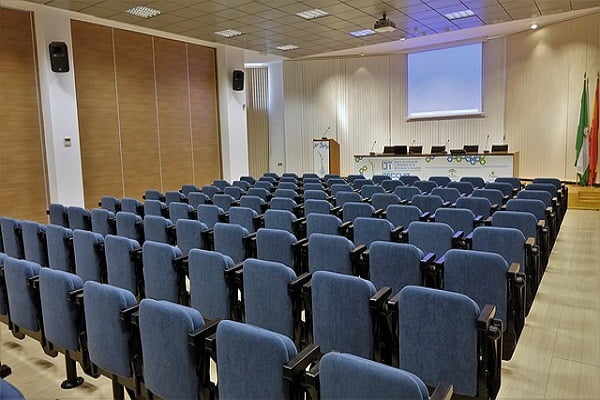 Theater-style meeting room
