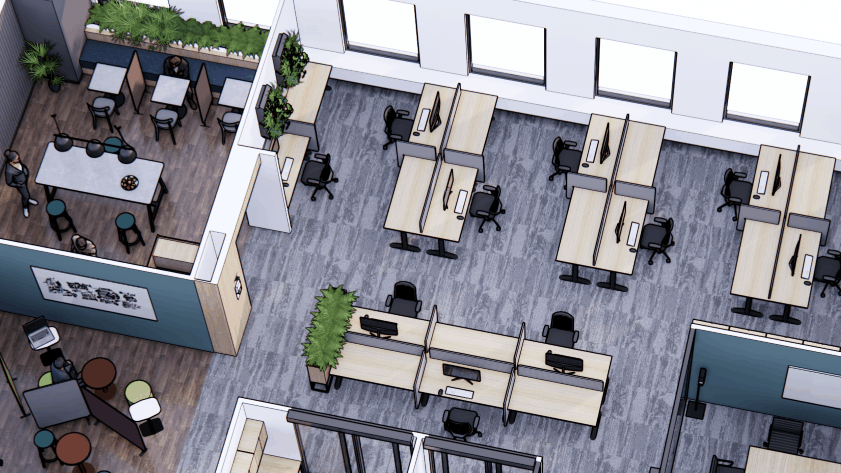 Office layout according to the nature of the industry when office for lease