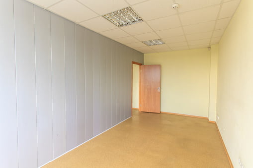 Empty office rental service with fully furnished office