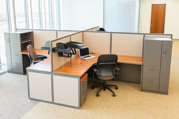 L-shaped desk design in Cubicle office furniture