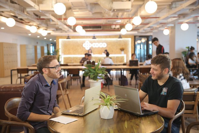 Productivity and boundless energy of startup coworking space