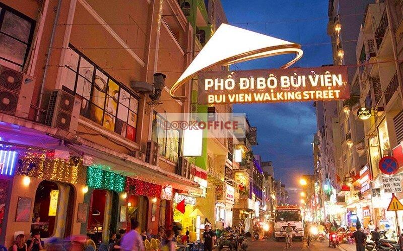Location of Bui Vien walking street