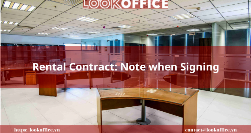 Rental Contract: Note when Signing