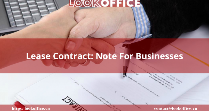 Lease Contract: Note For Businesses