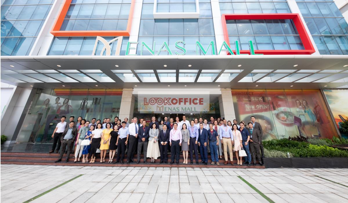 Size, design, and equipment of the building Menas Mall office rental near the airport Ho Chi Minh